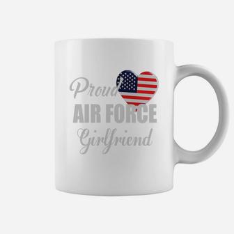 Proud Us Air Force Girlfriend s - Patriotic Heart Coffee Mug - Seseable