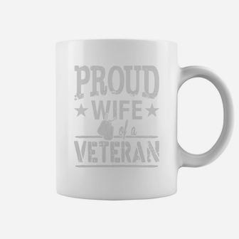 Proud Wife Of A Veteran Tshirt Coffee Mug - Seseable