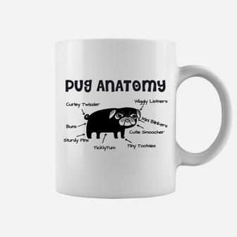 Pug Anatomy Cute Funny Gifts Sarcastic Novelty Humor Coffee Mug