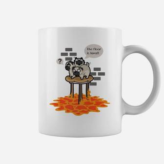Pug The Floor Is Lava Pug Funny Dog Lovers Coffee Mug - Seseable