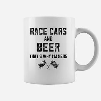 Race Track Gifts For Checkered Flag Fast Cars Beer Race Day Coffee Mug - Seseable