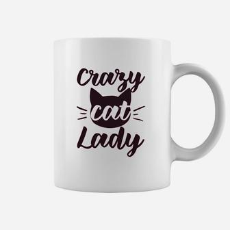 Raw Edge Crazy Cat Lady Funny Cat Coffee Mug - Seseable