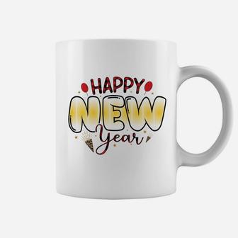 Red And Black Plaid Happy New Year 2022 Coffee Mug - Seseable