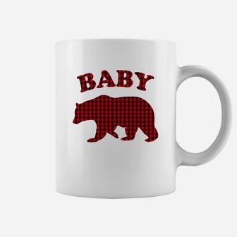 Red Plaid Baby Bear Buffalo Family Pajama Coffee Mug - Seseable