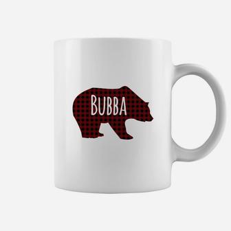 Red Plaid Bubba Bear Buffalo Matching Family Pajama Coffee Mug - Seseable