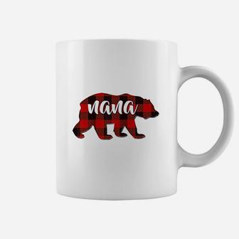 Red Plaid Nana Buffalo Matching Family Grandma Christmas Coffee Mug - Seseable