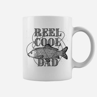 Reel Cool Dad Funny Fathers Day Fishing Gift For Husband Fisherman Coffee Mug - Seseable