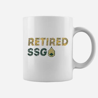 Retired Ssg Staff Sergeant Army Coffee Mug - Seseable