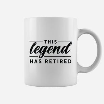 Retirement Coworker Gift Funny This Legend Has Retired Coffee Mug - Seseable