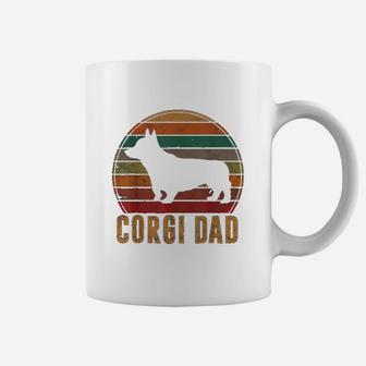 Retro Corgi Dad Gift Dog Owner Pet Welsh Corgi Father Coffee Mug - Seseable
