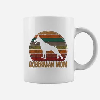 Retro Doberman Mom Gift Dog Mother Pet Pinschers Dobie Mama Coffee Mug - Seseable