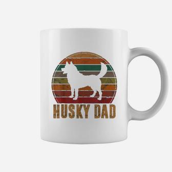 Retro Husky Dad Gift Dog Owner Pet Siberian Huskies Father Coffee Mug - Seseable