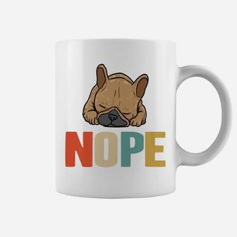 Retro Nope Funny French Bulldog Dog Lover Coffee Mug - Seseable