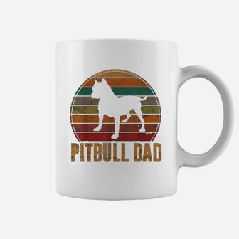 Retro Pitbull Dad Gift Dog Lover Pet Daddy Pit Bull Father Coffee Mug - Seseable