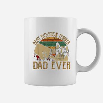 Retro Vintage Best Boston Terrier Dad Ever Coffee Mug - Seseable