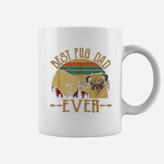 Retro Vintage Best Pug Dad Ever Coffee Mug - Seseable