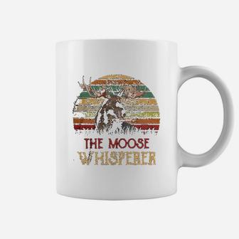 Retro Vintage The Moose Whisperer Moose Lover Gifts Coffee Mug - Seseable