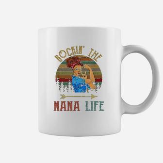 Rockin The Nana Life Grandparents Day Gift For Nana Coffee Mug - Seseable