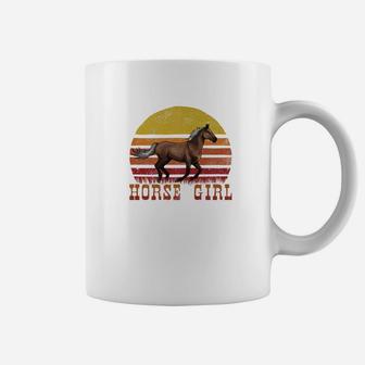 Rocky Mountain Horse Girl Vintage Sun Racing Riding Coffee Mug - Seseable