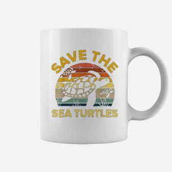 Save Sea Turtle Lover Vintage Skip A Straw Ocean Gift Coffee Mug - Seseable