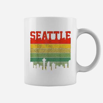 Seattle Skyline Vintage Washington Coffee Mug - Seseable