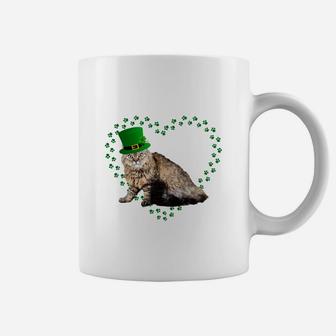 Selkirk Rex Heart Paw Leprechaun Hat Irish St Patricks Day Gift For Cat Lovers Coffee Mug - Seseable