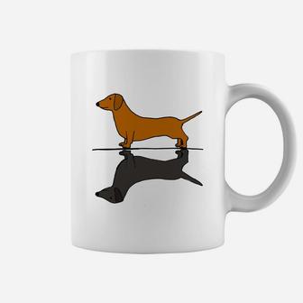 Smiletodays Cute Dachshund Dog And Shadow Coffee Mug - Seseable