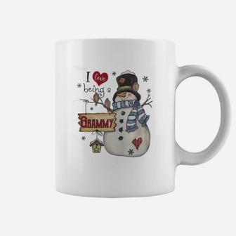 Snowman I Love Being A Grammy Christmas Coffee Mug - Seseable
