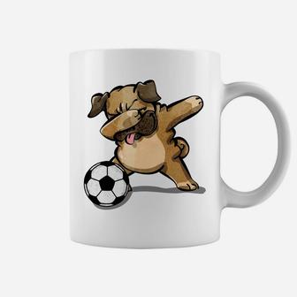 Soccer Dab Dabbing Pug Pug Lovers Gift Coffee Mug - Seseable