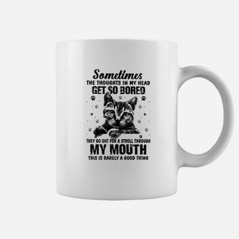 Sometimes The Thoughts In My Head Get So Bored Coffee Mug - Seseable