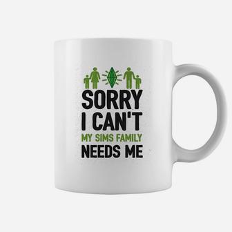 Sorry I Cant My Sims Family Needs Me Athletic Coffee Mug - Seseable