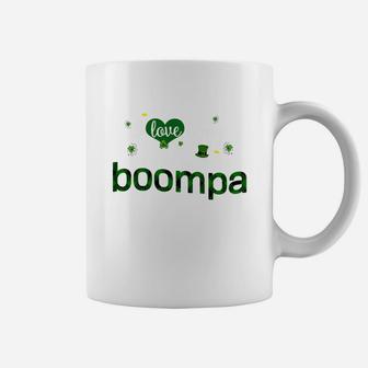 St Patricks Day Cute Shamrock I Love Being Boompa Heart Family Gifts Coffee Mug - Seseable
