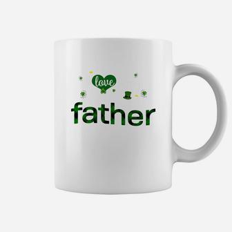 St Patricks Day Cute Shamrock I Love Being Father Heart Family Gifts Coffee Mug - Seseable
