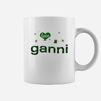 St Patricks Day Cute Shamrock I Love Being Ganni Heart Family Gifts Coffee Mug - Seseable