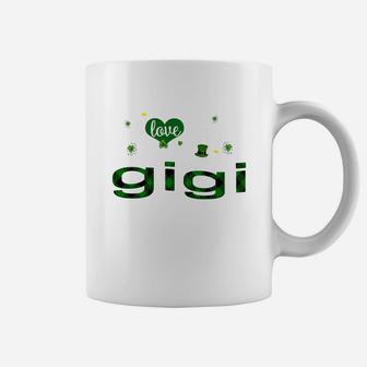 St Patricks Day Cute Shamrock I Love Being Gigi Heart Family Gifts Coffee Mug - Seseable