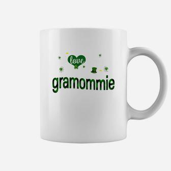 St Patricks Day Cute Shamrock I Love Being Gramommie Heart Family Gifts Coffee Mug - Seseable
