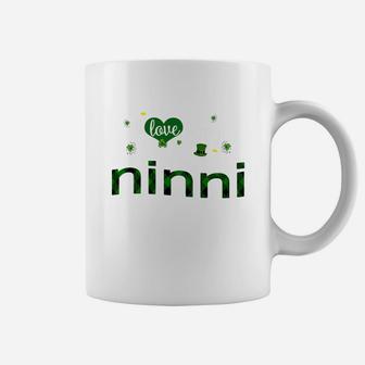 St Patricks Day Cute Shamrock I Love Being Ninni Heart Family Gifts Coffee Mug - Seseable