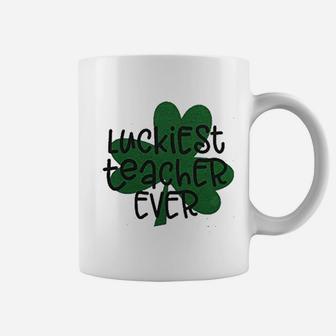 St Patricks Day Luckiest Teacher Ever Coffee Mug - Seseable