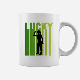 St Patricks Day Lucky Darts Funny Sport Lovers Gift Coffee Mug - Seseable