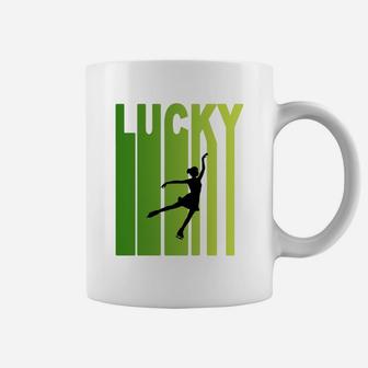 St Patricks Day Lucky Figure Skating Funny Sport Lovers Gift Coffee Mug - Seseable