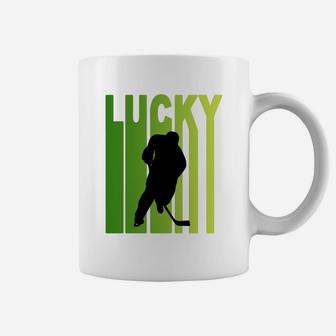 St Patricks Day Lucky Hockey Funny Sport Lovers Gift Coffee Mug - Seseable