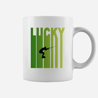 St Patricks Day Lucky Water Skiing Funny Sport Lovers Gift Coffee Mug - Seseable