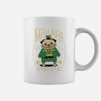 St Patricks Day Pug Snorty Mcpugs Irish Pub Coffee Mug - Seseable