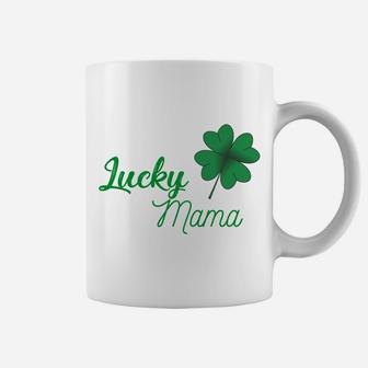 St Patricks Funny Lucky Mama Clover Coffee Mug - Seseable