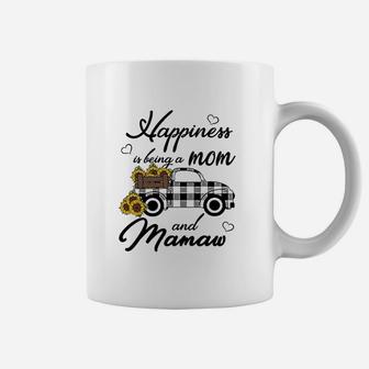 Sunflower Grandma Happiness Is Being A Mom And Mamaw Coffee Mug | Seseable FR