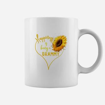 Sunflower Heart Happiness Is Being A Grammy Coffee Mug - Seseable
