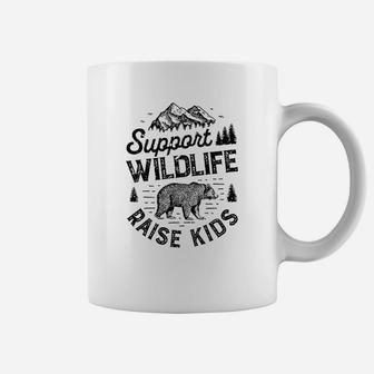 Support Wildlife Raise Kids Boys Mom Dad Mother Parent Coffee Mug - Seseable