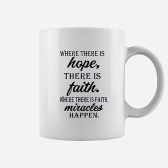 Survivor Where There Is Hope There Is Faith Coffee Mug | Seseable UK