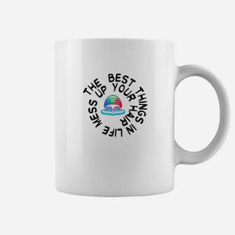 Swimming The Best Things In Life Mess Up Your Hair Coffee Mug - Seseable