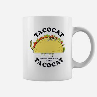 Tacocat Spelled Backward Is Tacocat Funny Coffee Mug - Seseable